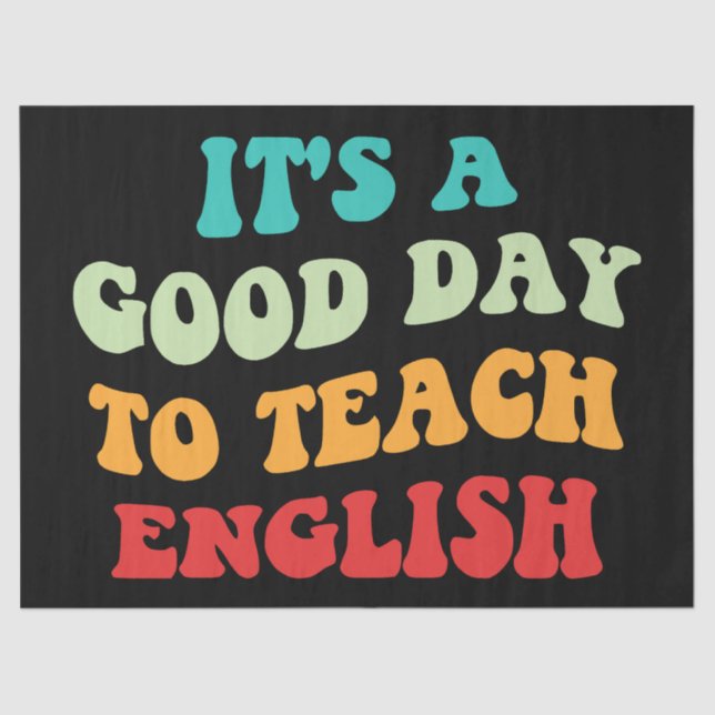 Papel De Seda É um bom dia para ensinar inglês (Frente )