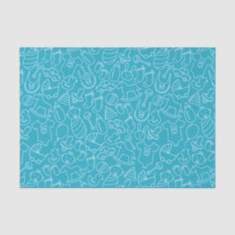 Papel De Seda É um Chá de fraldas azul