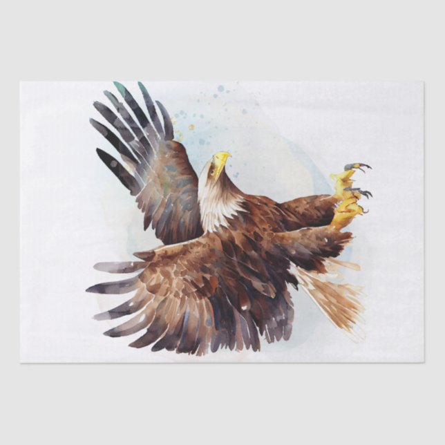 Papel De Seda Eagle Watercolor (Frente )