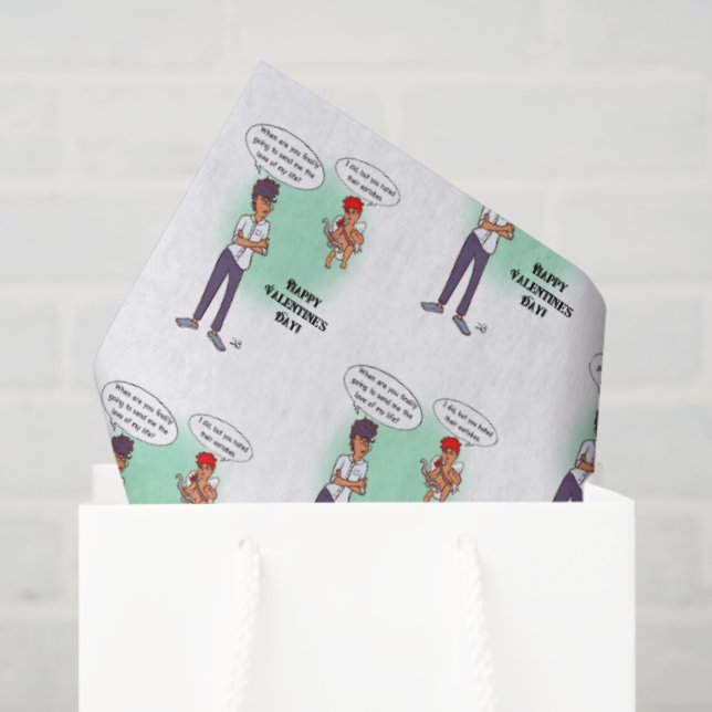 Papel De Seda Earlobes Valentine's Day Tissue Paper (Sacola de presentes)