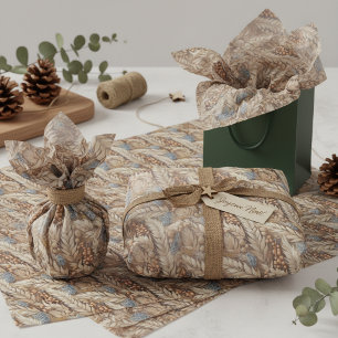 Papel De Seda Earth Tones Natal Alegria Padrão#21 ID1009