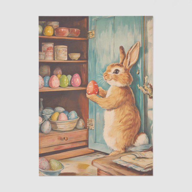 Papel De Seda Easter Bunny and the Egg Cupboard (Frente )