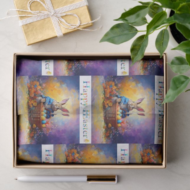 Papel De Seda Easter Bunny easter egg basket (Presente)