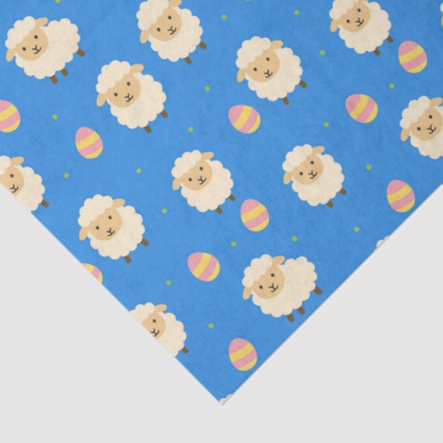 Papel De Seda Easter Sheep & Eggs  (Detalhes)