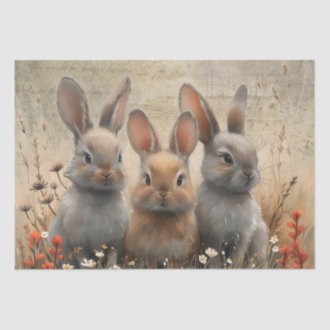 Papel De Seda Easter Spring Bunny (Frente )