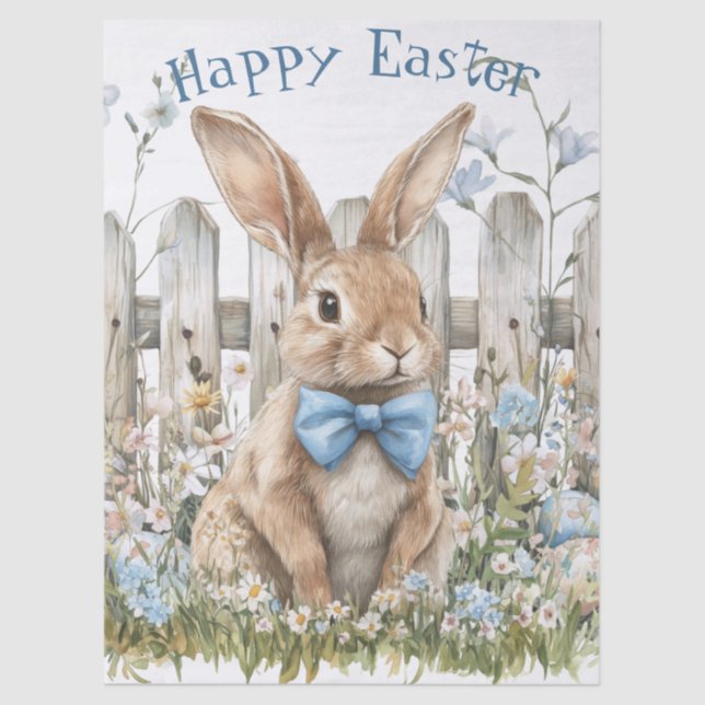 Papel De Seda Easter Spring Bunny (Frente )