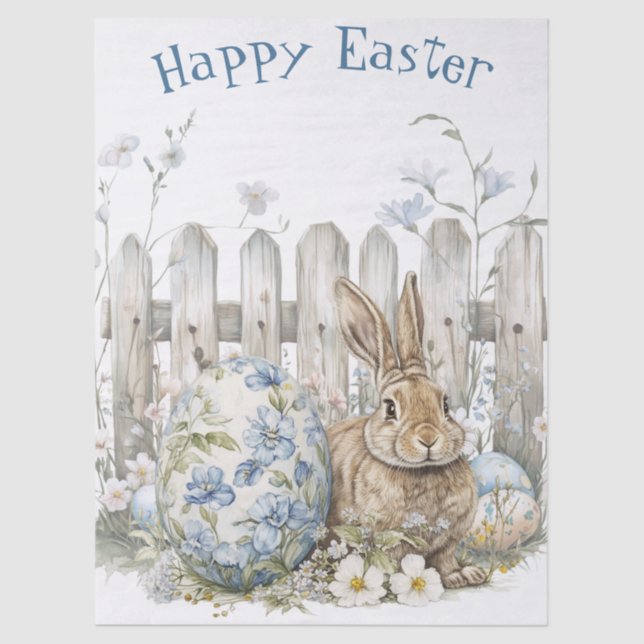 Papel De Seda Easter Spring Bunny (Frente )