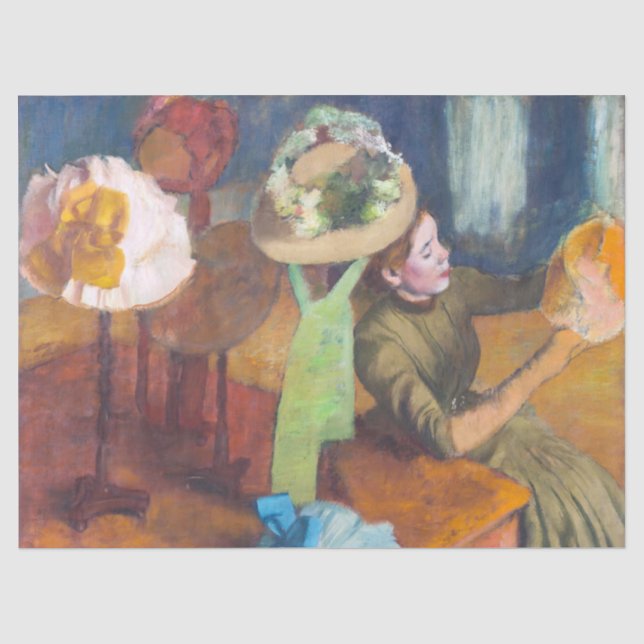 Papel De Seda Edgar Degas - A Loja de Chapéus (Frente )