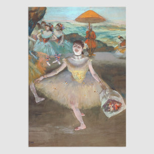 Papel De Seda Edgar Degas - Dançarina com Buquê, Curvando-se no