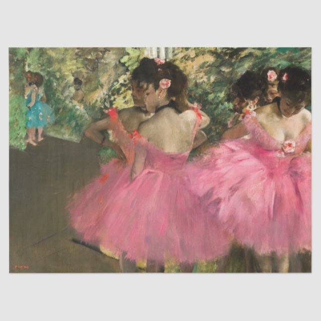 Papel De Seda Edgar Degas - Dançarinos a rosa (Frente )
