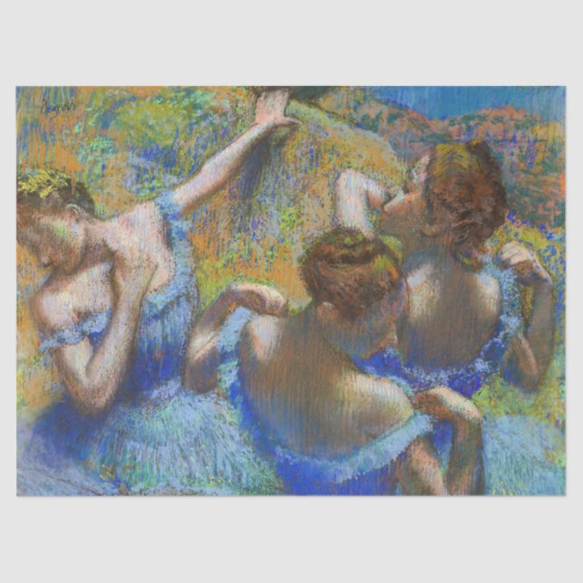Papel De Seda Edgar Degas - Dançarinos Azuis (Frente )