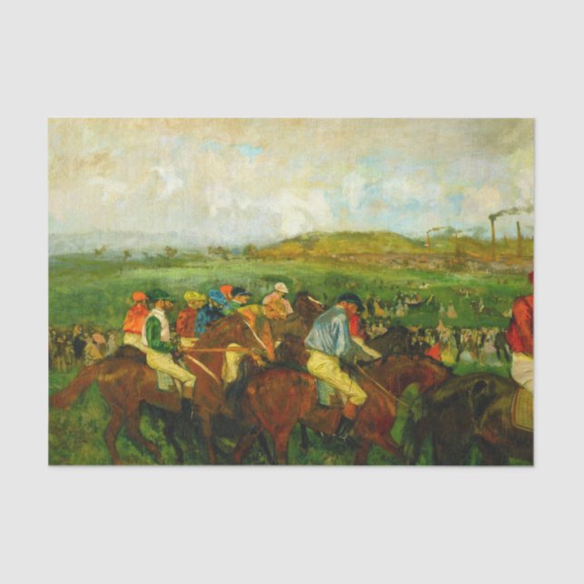 Papel De Seda Edgar Degas Horseback Riding (Frente )