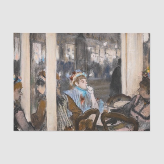 Papel De Seda Edgar Degas - Mulheres num Café Terrace à Noite (Frente )