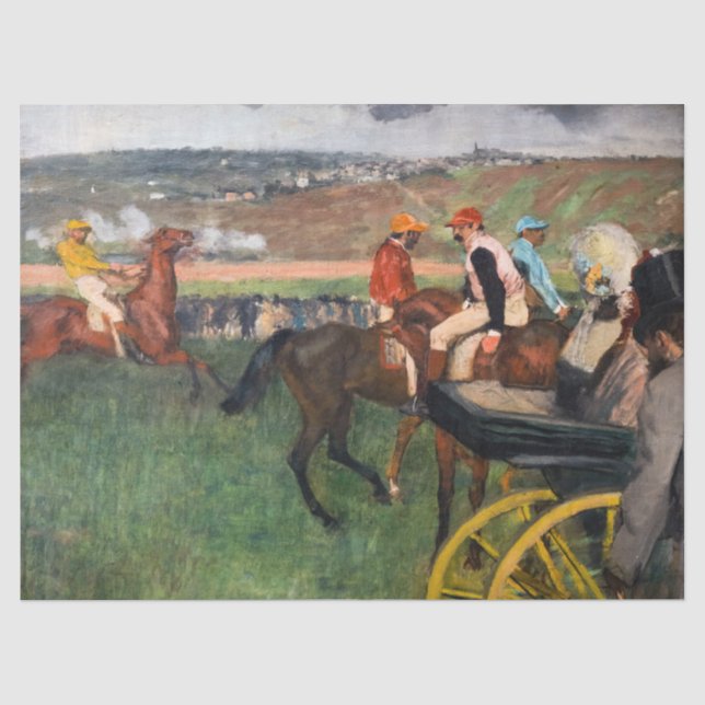 Papel De Seda Edgar Degas - Nas Corridas (Frente )