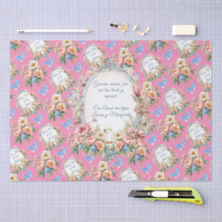 Papel De Seda Editável Feliz Dia Mãe em Rosa
