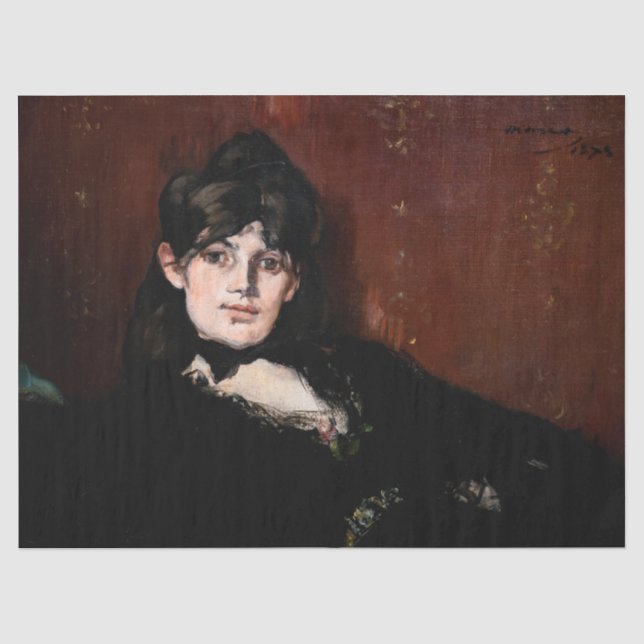 Papel De Seda Edouard Manet - Berthe Morisot Reclinada (Frente )