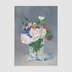 Papel De Seda Edouard Manet - Flores em um Vase Cristal