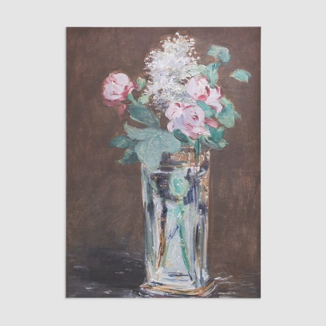 Papel De Seda Edouard Manet - Flores num Vaso Cristal (Criador carregado)