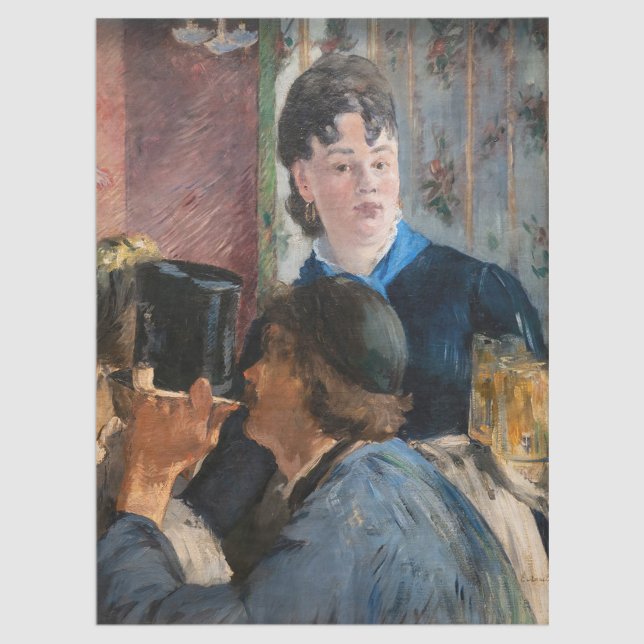 Papel De Seda Edouard Manet - garçonete servindo cerveja (Criador carregado)