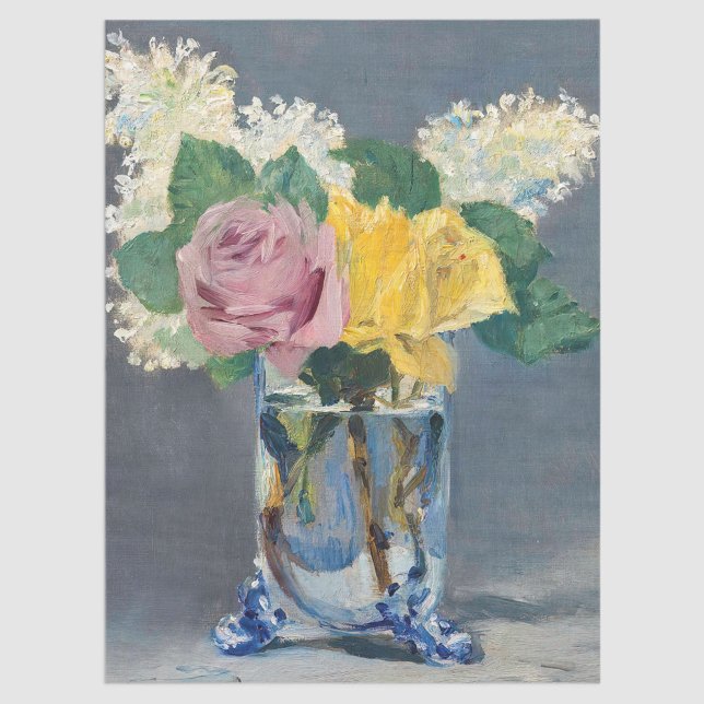 Papel De Seda Edouard Manet - Lilacs e Rosas (Criador carregado)