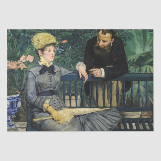 Papel De Seda Edouard Manet - No Conservatório (Frente )