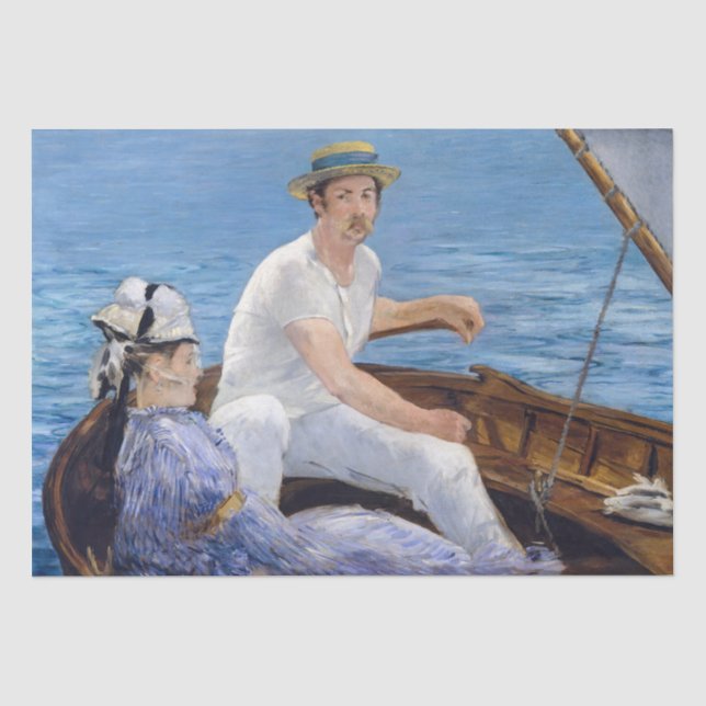 Papel De Seda Edouard Manet - Passeio de barco (Frente )