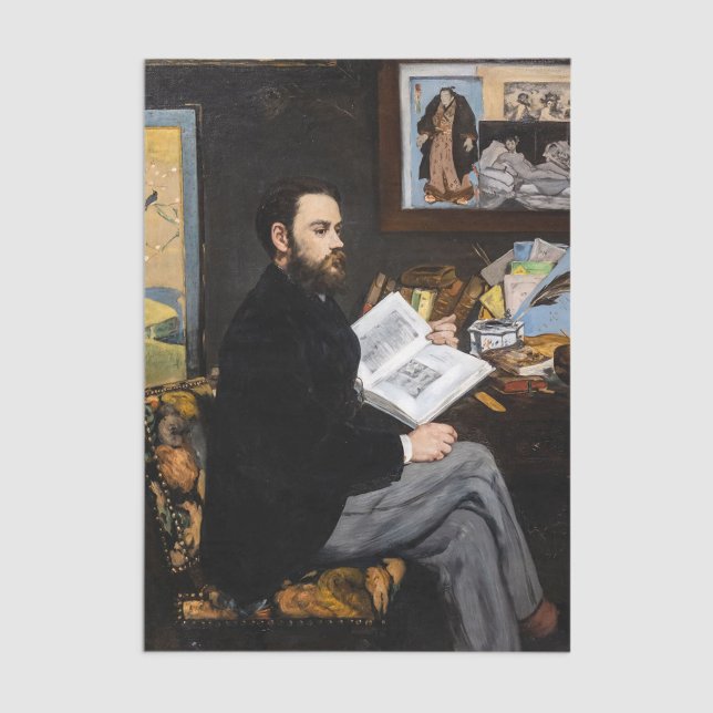 Papel De Seda Edouard Manet - Retrato de Emile Zola (Criador carregado)