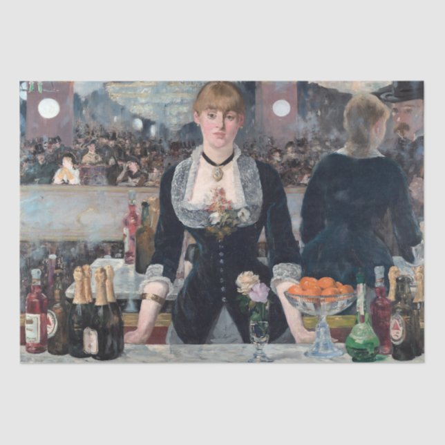 Papel De Seda Edouard Manet - Um Bar na Folies-Bergere (Frente )