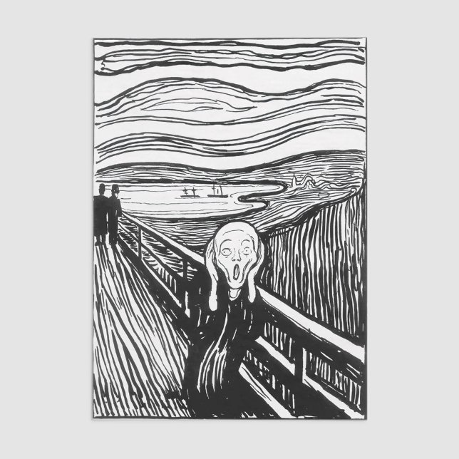 Papel De Seda Edvard Munch - A litografia do Gritar (Criador carregado)