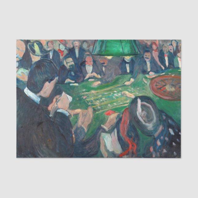 Papel De Seda Edvard Munch - A Mesa Roulette em Monte Carlo (Frente )