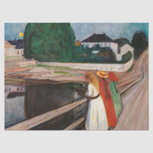 Papel De Seda Edvard Munch - As Raparigas na Ponte