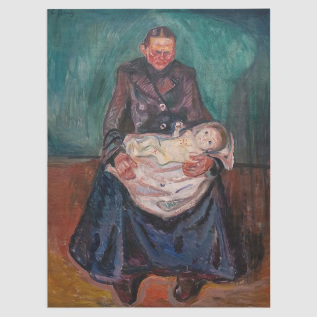 Papel De Seda Edvard Munch - Mulher com Criança Doente, Herança (Criador carregado)