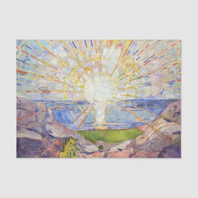 Papel De Seda Edvard Munch - O Sol 1911 (Frente )