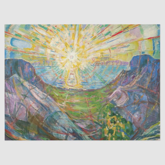 Papel De Seda Edvard Munch - O Sol 1916 (Frente )