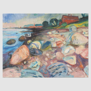Papel De Seda Edvard Munch - Shore com Casa Vermelha