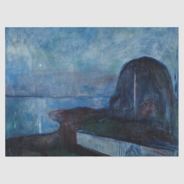 Papel De Seda Edvard Munch - Starry Night 1893 (Frente )