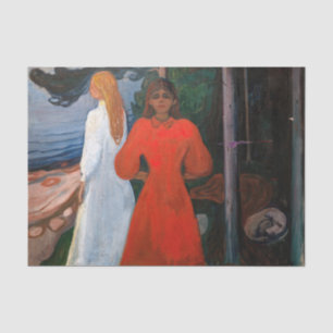 Papel De Seda Edvard Munch - Vermelho e Branco