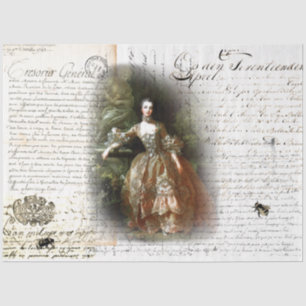 Papel De Seda Éfemera Real Pompadour do século XVIII