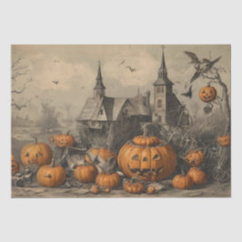 Papel De Seda Efêmeras Vintage de Halloween