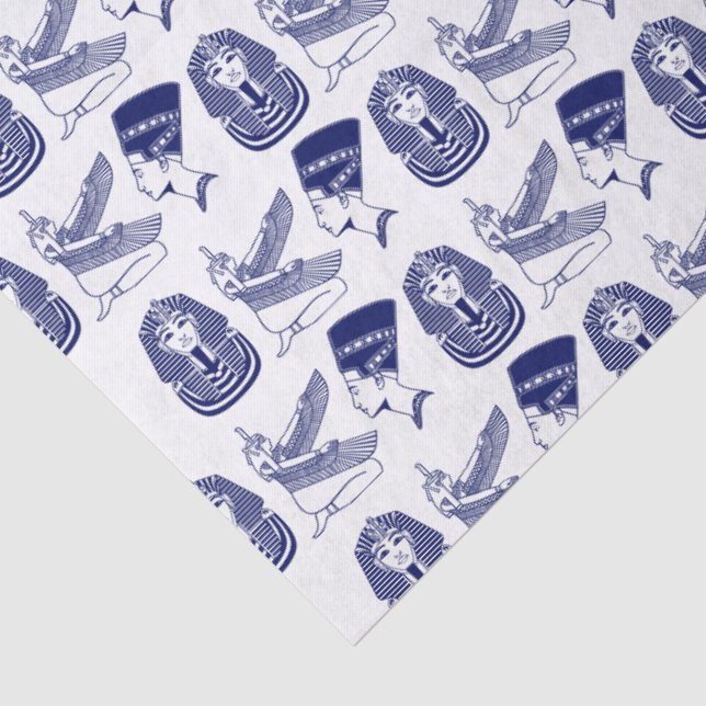 Papel De Seda Egito Azul Egiptologia Símbolos Cores DIY (Detalhes)