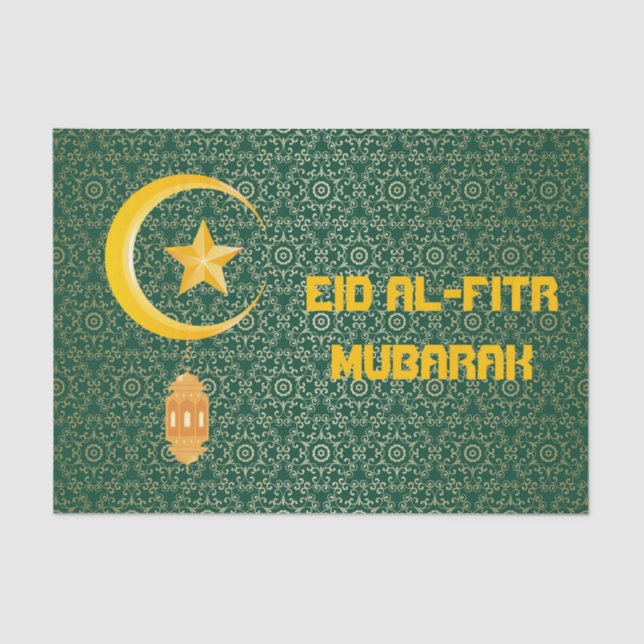Papel De Seda Eid al Fitr Mubarak Ramadan Kareem Moon Star (Frente )