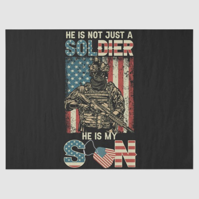 Papel De Seda Ele não é apenas um soldado. Ele é meu filho (Frente )