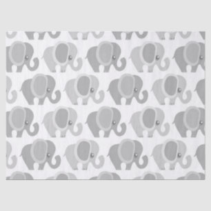 Papel De Seda Elefante cinzento neutro do bebê bonito