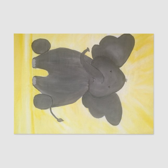 Papel De Seda Elefante do bebê (Frente )