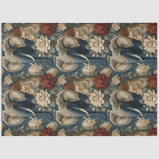 Papel De Seda Elefante Indiano com Decoupage Vintage de Tigre