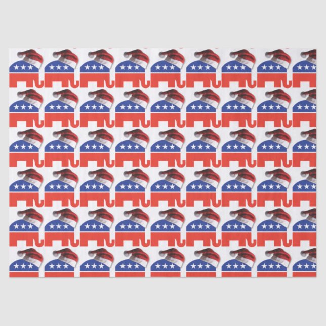 Papel De Seda Elefante Republicano Santa Claus (Frente )