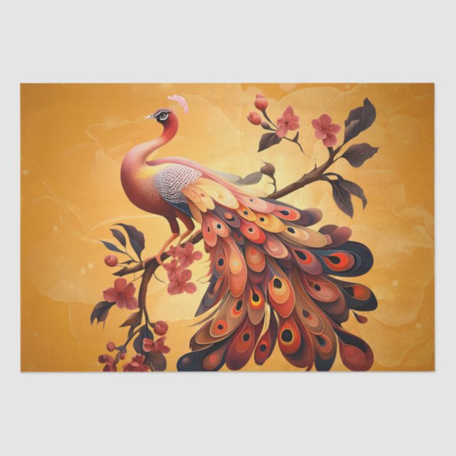 Papel De Seda Elegância em penas (Frente )