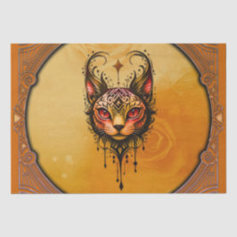 Papel De Seda elegância fundamental: Um retrato de um gato.