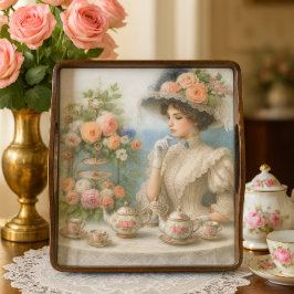 Papel De Seda Elegância Vitoriana Senhora no Chá Decoupage