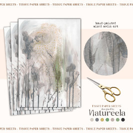 Papel De Seda Elegant Abstract Gray Decoupage Tissue Paper